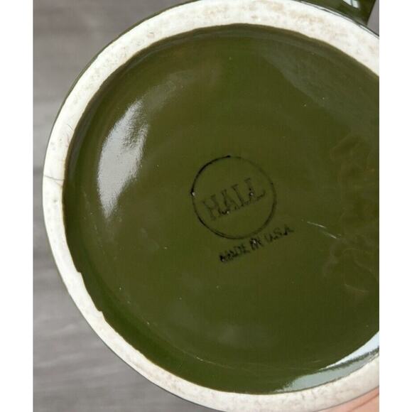 Hall Vintage Washington Individual Coffee Pot Lid Mug Set Forest Green - Picture 5 of 7